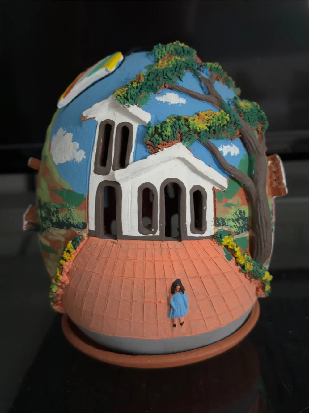 Terracotta Venezuelan tealight candle holder - handmade unique detail.